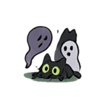 びびり黒猫ミミの霊月パニック（個別スタンプ：22）