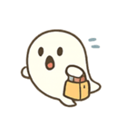もちもちおばけの真夜中うろうろ（個別スタンプ：10）