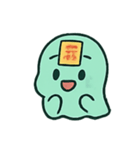 お札ペンギン 幽霊行進（個別スタンプ：21）