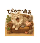 にゃんこスタンプ＊ふわふわメインクーン風（個別スタンプ：38）