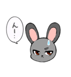ブラックかっこいい兎（個別スタンプ：3）