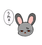 ブラックかっこいい兎（個別スタンプ：5）