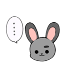 ブラックかっこいい兎（個別スタンプ：6）