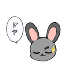 ブラックかっこいい兎（個別スタンプ：7）