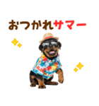ロットワイラー子犬の夏スタンプ（個別スタンプ：4）