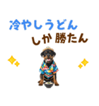 ロットワイラー子犬の夏スタンプ（個別スタンプ：23）