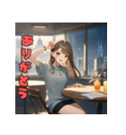 ひみつの夜。先輩と乾杯（個別スタンプ：11）
