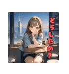 ひみつの夜。先輩と乾杯（個別スタンプ：15）