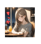 ひみつの夜。先輩と乾杯（個別スタンプ：20）
