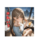 ひみつの夜。先輩と乾杯（個別スタンプ：29）