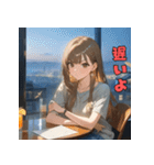 ひみつの夜。先輩と乾杯（個別スタンプ：34）