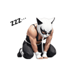 ニャッと決める！猫覆面レスラー（個別スタンプ：13）