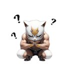 ニャッと決める！猫覆面レスラー（個別スタンプ：21）