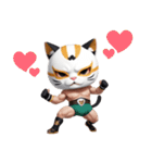 ニャッと決める！猫覆面レスラー（個別スタンプ：32）