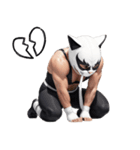 ニャッと決める！猫覆面レスラー（個別スタンプ：34）