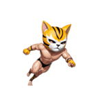 ニャッと決める！猫覆面レスラー（個別スタンプ：35）