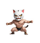 ニャッと決める！猫覆面レスラー（個別スタンプ：36）