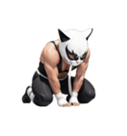 ニャッと決める！猫覆面レスラー（個別スタンプ：37）