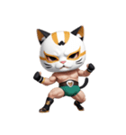 ニャッと決める！猫覆面レスラー（個別スタンプ：40）