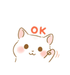 白いハムスター 日本語（個別スタンプ：3）