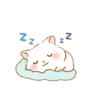 白いハムスター 日本語（個別スタンプ：16）