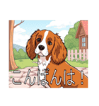 ブリタニースパニエルがいっぱい（個別スタンプ：3）