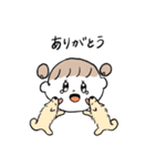 女の子と小さな動物たち（個別スタンプ：1）