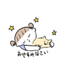 女の子と小さな動物たち（個別スタンプ：4）