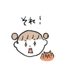 女の子と小さな動物たち（個別スタンプ：16）