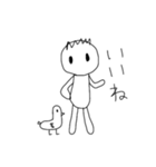 僕とアヒルのガー（個別スタンプ：7）