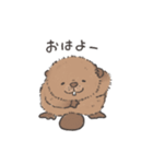 ふわふわチビーバー（個別スタンプ：5）