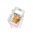 花束うさぎ（個別スタンプ：6）