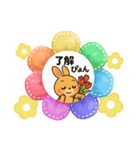 花束うさぎ（個別スタンプ：7）