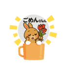 花束うさぎ（個別スタンプ：8）