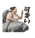 マナティーとポジティブデブの明るい返信（個別スタンプ：19）
