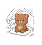 ぽかぽかクマさんの森のお昼寝日記（個別スタンプ：1）
