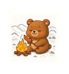 ぽかぽかクマさんの森のお昼寝日記（個別スタンプ：4）