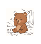 ぽかぽかクマさんの森のお昼寝日記（個別スタンプ：11）