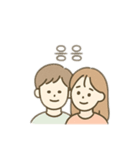 韓国風のカップルと色々 韓国語（個別スタンプ：21）