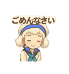 白いトイプードルの男の子（個別スタンプ：9）