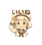 白いトイプードルの男の子（個別スタンプ：10）