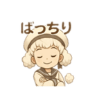 白いトイプードルの男の子（個別スタンプ：11）