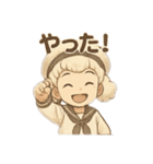 白いトイプードルの男の子（個別スタンプ：12）
