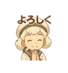 白いトイプードルの男の子（個別スタンプ：17）