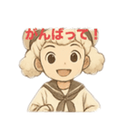 白いトイプードルの男の子（個別スタンプ：24）