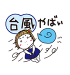 はな子✿年中の防災と災害級の天気。（個別スタンプ：3）