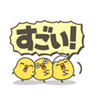 ひよこがいっぱい 毎日デカ文字スタンプ2（個別スタンプ：22）