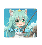 どこでも盛り上がりたいみなみちゃん（個別スタンプ：5）