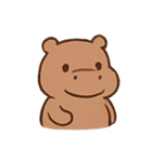 ぼんやりカバのモカ（個別スタンプ：1）
