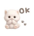 モフモフ白ネコ（個別スタンプ：13）